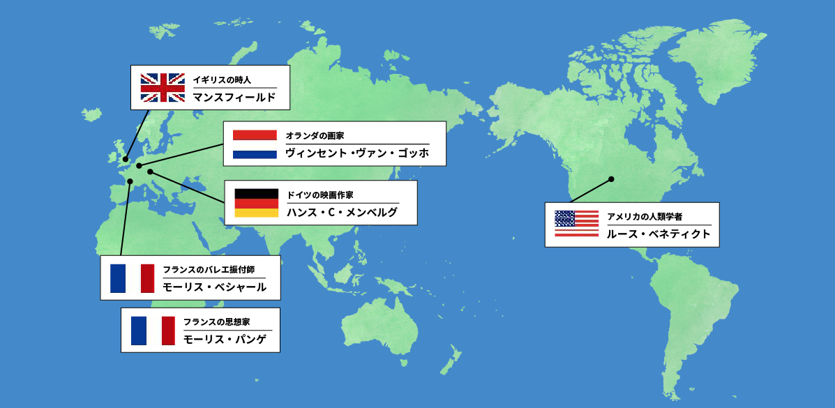 海外から見た「忠臣蔵」 世界地図