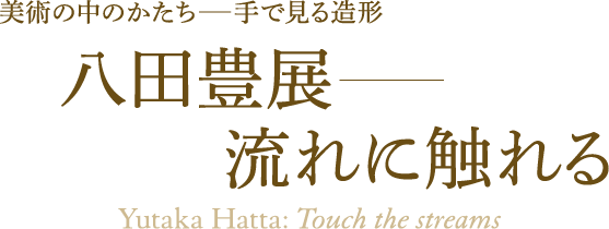 美術の中のかたちー手で見る造形　八田豊展　ー　流れに触れる　Yutaka Hatta: Touch the streams