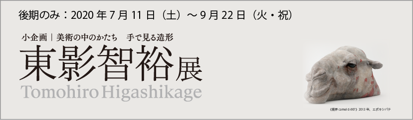 小企画:美術の中のかたち―手で見る造形 東影智裕展 Tomohiro Higashikage 後期のみ 令和2(2020年)年7月11日(土)~9月22日(火・祝)