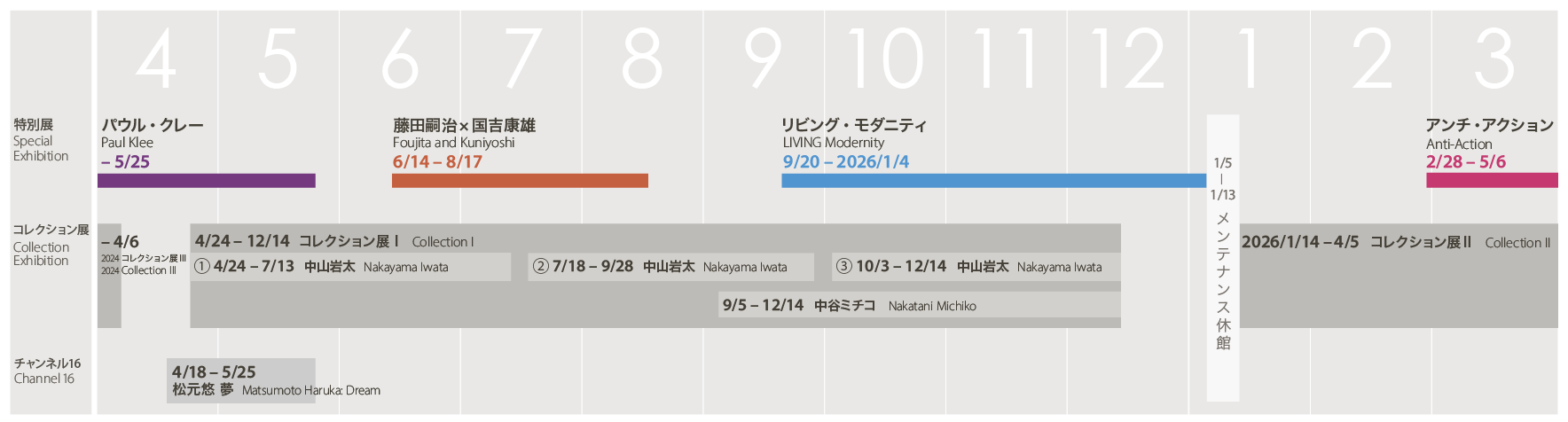 2025年 年間スケジュール